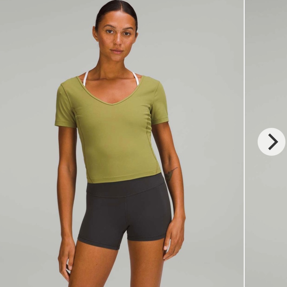 Lululemon Athletica Olive Green Crop Top